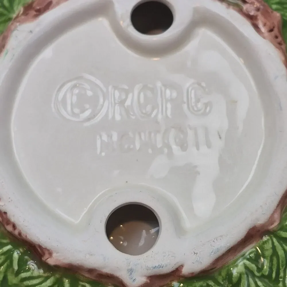 MCM Holiday Christmas Tree Handled Plate Santa RCPC Royal China & Porcelain Co